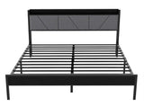 Levede Double Bed Frame Steel Base with Headboard Grey BF1082-D-DG-AU
