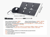 60W Foldable Solar Panel Charger, 16BB N-Type Monocrystalline Solar Panel 24% Efficiency, V952-BXZDTYNB160W36PFJ001Y3