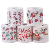rolls of Christmas themed toilet paper for home, office or restroom V1237-ZY-203-4203