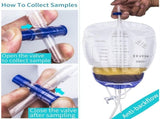 10 Pack Urinary Drainage Bag with Anti-Reflux Chamber - 1500mL Urine Bags with 48" Tube Drainage, V1192-AZ-W-28298