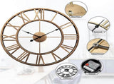 Decor Wall Clock European Retro Clock with Large Numerals Indoor Silent Battery Operated Metal Clock V1263-JX-1766