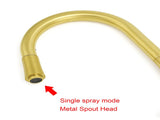 Round Brushed Gold Pull Out Kitchen Sink Tap Basin Mixer Faucet Flexible Spout V1233-KRD515G