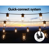 82m Festoon Lights Christmas Fairy String Lights Outdoor Party Garden Decor LIGHT-B-S14-PL-90-WW