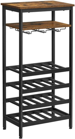 VASAGLE Wine Rack Rustic Brown and Black V227-9101101064140