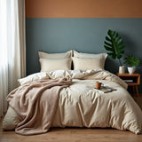 Royal Comfort 1000TC Cotton Blend Quilt Cover Sets King - Pebble ABM-204867