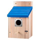 Outdoor Wooden Bird House Natural Cedar Hanging Nest for Bluebirds, Wrens & Tree Swallows, V1192-AZ-W-26333