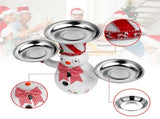 Christmas Snowman Treats Holder Santa Holding Tray Fruit Bowl Rack Resin Home Party Food Snack V1294-YM0523-10317068