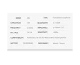 M8 translation headset Wireless BT 144 languages instant intelligent voice machine V1263-JX-97