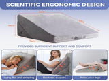Adjustable Memory Foam Wedge Pillow with Washable Velvet Cover for Bed Sofa Reading V1181-MB0093-NEW