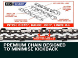 2 x 22 Baumr-AG Chainsaw Chain Bar Replacement 0.325 0.058 86DL V219-CHNCHABMRA22D