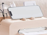 Desktop Tissue Box Multifunction Tissue Storage Dispenser with Phone Holder Remote Control Organizer V1294-YM0710-3117230308312