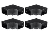 Pergola Bracket Kit 152x152mm, 4pcs 3-Way Heavy Duty Corner Bracket Woodworks DIY Post Base Kit, V952-LPJJST4PCS6XOAPMSV0