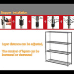 Modular Wire Storage Shelf 1500 x 600 x 1800mm Steel Shelving V63-841081