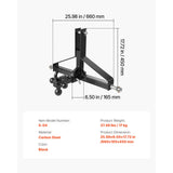 3 Point Trailer Hitch with 2 in Receiver, 3pt Quick Hitch Attachment, Heavy Duty Tractor Tow Drawbar V952-ASJXJSQDKSXTJ54AM001V0