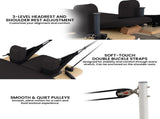 Powertrain Velora Pilates Reformer Machine Aluminium Foldable Multifunctional Home Gym Equipmen PLT-JYI-F5A-BK