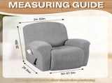 Recliner Chair Cover, Stretch Jacquard Recliner Slipcover, Furniture Protector for Recliner Chairs, V1369-AZ3-W-10756