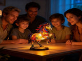 Handcrafted Sunflower Highland Cow Lamp, Stained Glass Highland Cow Night Lamp, 3D Animal Night V1366-AZ2-W-16742