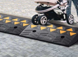 Rubber Curb Ramp 2 Pack, 12.7 cm Rise Height Heavy-Duty 15 tons Load Capacity Threshold Ramps, V952-SJDLYPDGB2190CQUPV0