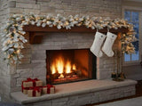 Christabelle 2.7m Christmas Garland Snowy with Lights Dorchester Tree Decoration Ornament 112_NATSD274E