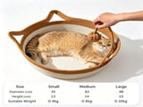 Cat Bed Rope Cotton, Cotton Rope Woven Round Cat Beds Basket with Built-in Teasing Ball, Handwoven V1189-LWWAL-20260325-00251-2