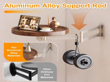 Wall-Mounted Foldable Round Table Telescopic Adjustable Bedside Desk with Aluminum Alloy Support, V1107-CS-CTZWJB