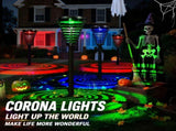 Solar-Powered Decorative Garden Light with RGB Color Modes and Warm White Option, Weatherproof V1341-ZY-J237FE5G-3PCS-RGBLIGHTCOOLWHITELIGHT