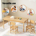 1 Keezi Kids Table and 2 Chairs Set Pinewood FURNI-C-TBCH-PINE