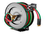 Retractable Welding Hose Reel, 1/4-Inch x 50FT Twin Oxygen Acetylene Rubber Hose Max 300PSI - T V952-HJRGJP50FTZDID1LEV0