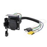 Trailer Light Connector Socket 7 Wire Harness Electrical Quick Converter Adapter with Mounting V1366-AZ2-W-03554