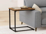 Levede C-shaped End Table Side Sofa Coffee Wood Overbed Laptop Table Industrial NI1052_NZ