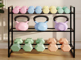 Centra Dumbbell Rack 3 Tier Weight Storage Organiser Stand Holder Home Gym 270kg SP1080-BK-3-AU