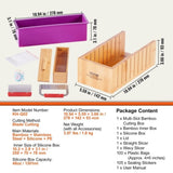 VEVOR Soap Making Kit, Bamboo Cutting Box and Inner Box with Silicone Mold, Stainless Steel Straight V952-FZQDSQGMJQGD1UP7YV0