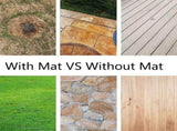 Round Fire Pit Mat Fireproof Mat for BBQ Picnic Camping Outdoor Activities Grill Deck Protector V1369-AZ3-W-21353