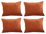 Burnt Orange Pillow Covers 18X18 Inch 4 Modern Farmhouse Rustic Decorative Throw Pillow Cover Square V1370-AZ4-07515