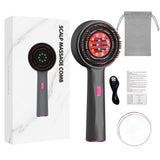 WN-02 Gray Multi-Function Red Light Massage Comb with 3 Modes and Rechargeable Battery V888-ELOSUNG15489