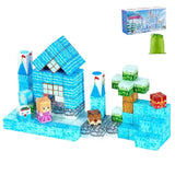 Magnetic Blocks, 150 PCS Glacier Castle Set, Magnetic Building Cubes for Kids, STEM Montessori V952-CLKGNBBCCB10KYF3L001V0