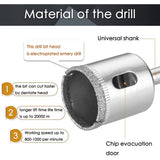 15 Pcs Drill Bit of Diamant Scie Cloches Tools Set, 8mm, 50mm V1237-MS-626-282