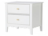 Artiss Bedside Table 2 Drawers Bedroom Storage Nightstand White FURNI-G-BS-01-WH