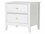 Artiss Bedside Table 2 Drawers Bedroom Storage Nightstand White FURNI-G-BS-01-WH