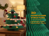 Jingle Jollys Paper Christmas Tree 47CM w/ Star Topper Xmas Decor Tabletop Green DIY Ornament Set PAPER-TABLE-TR-38-GN