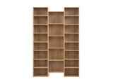 Artiss Bookshelf Display Shelves CD DVD Storage Rack Tall Bookcase Oak FUR-S-CD-SHELF-WD