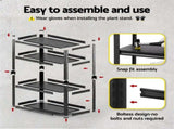 Giantz Garage Shelving 1.8X1.8m Warehouse Rack Storage Shelves Workshop Racks Steel WR-F-09040R-180BKX2