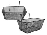 2Pcs Simple Practical Bike Front Metal Storage Basket V1366-AZ2-W-13603