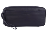 Pierre Cardin Mens Leather Organizer Bag Toiletry Case - Navy V563-PC3505-NAVY