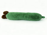Cartoon Cucumber-Shaped USB Heated Plush Pillow, Soft Plush Body with Cute Embroidered Face, 5-Level V1341-ZY-X9MY3CBA-GREEN