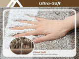 Bathroom Rugs,Ultra Soft Absorbent Bath Mat,Beige Non-Slip TPR Backing Stays in Place, Machine V1107-113-35468-BRN4