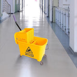 20L Deluxe Mop Wringer Bucket Side Press Janitor Commercial Cleaning V63-824801