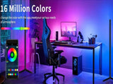 Black Silver 1.6m Floor Light Smart Voice-Controlled Light USB Powered Light Ambient Light V1347-124-SIL-82961