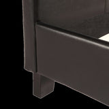 Double PU Leather Bed Frame Black V63-761225