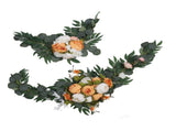 2pcs Artificial Wedding Arch Flowers Colorfast Exquisite Romantic Wedding Welcome Signs Floral V1294-YM0901-3115240006813